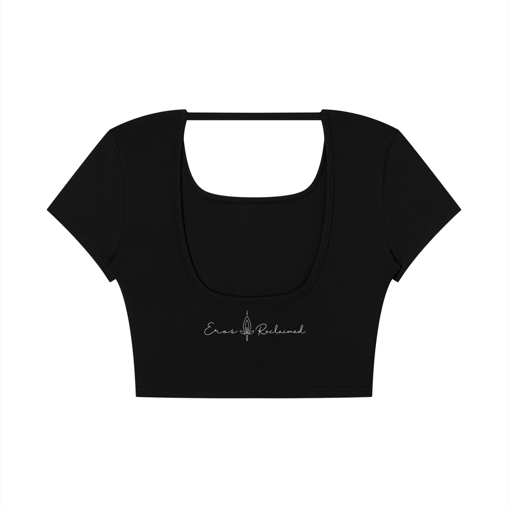Channel Of Cosmic Knowledge - Cropped Open Back Top