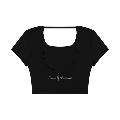 Channel Of Cosmic Knowledge - Cropped Open Back Top