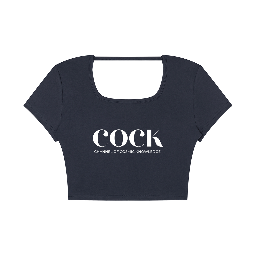 Channel Of Cosmic Knowledge - Cropped Open Back Top