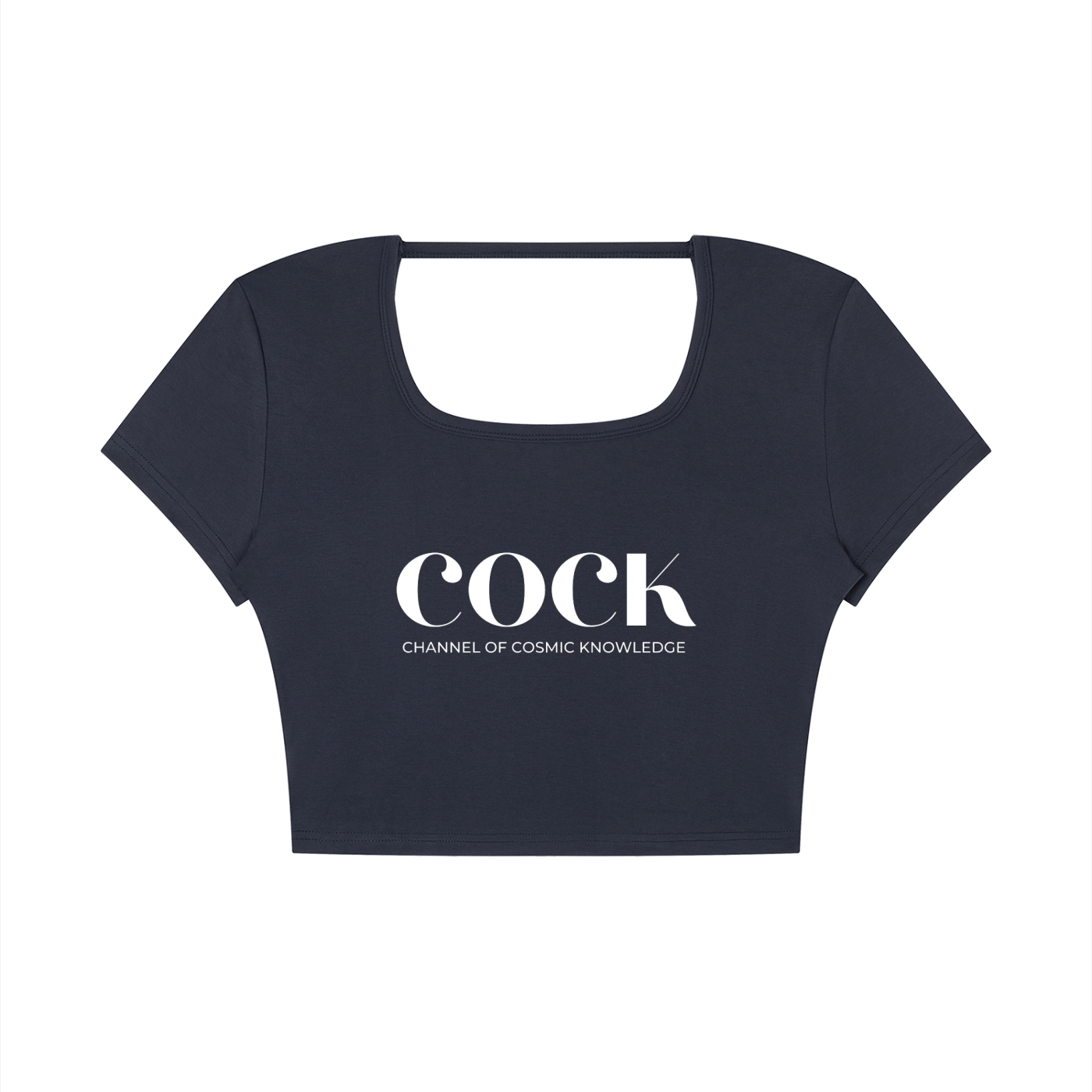 Channel Of Cosmic Knowledge - Cropped Open Back Top
